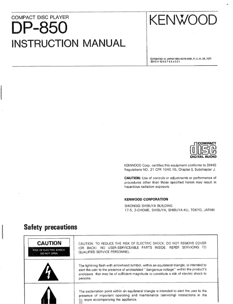 Kenwood DP-850 User manual