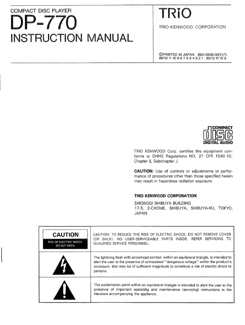 Trio Kenwood DP-770 instruction manual