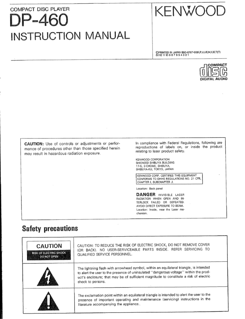 Kenwood DP-460 User manual