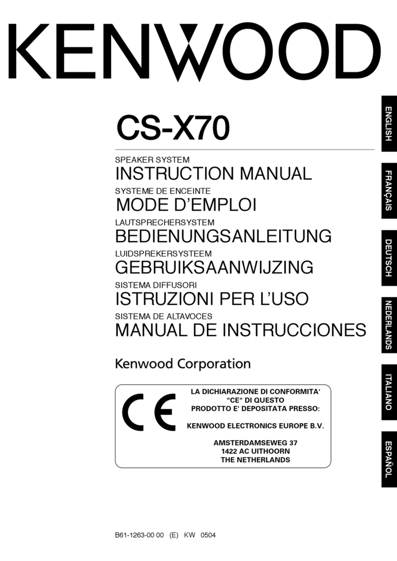 Kenwood CS-X70 instruction manual
