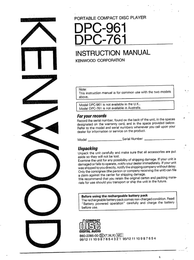 Kenwood DPC-761 User manual