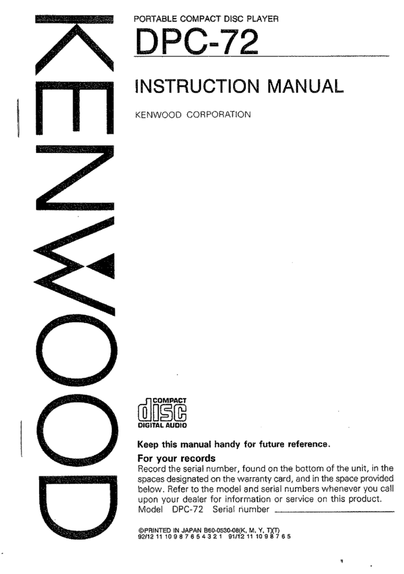 Kenwood DPC-72 User manual Kenwood DPC-72 User manual