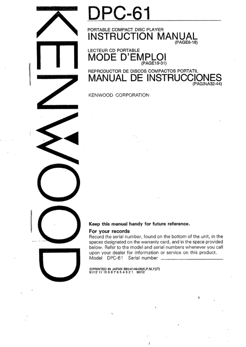 Kenwood DPC-61 User manual