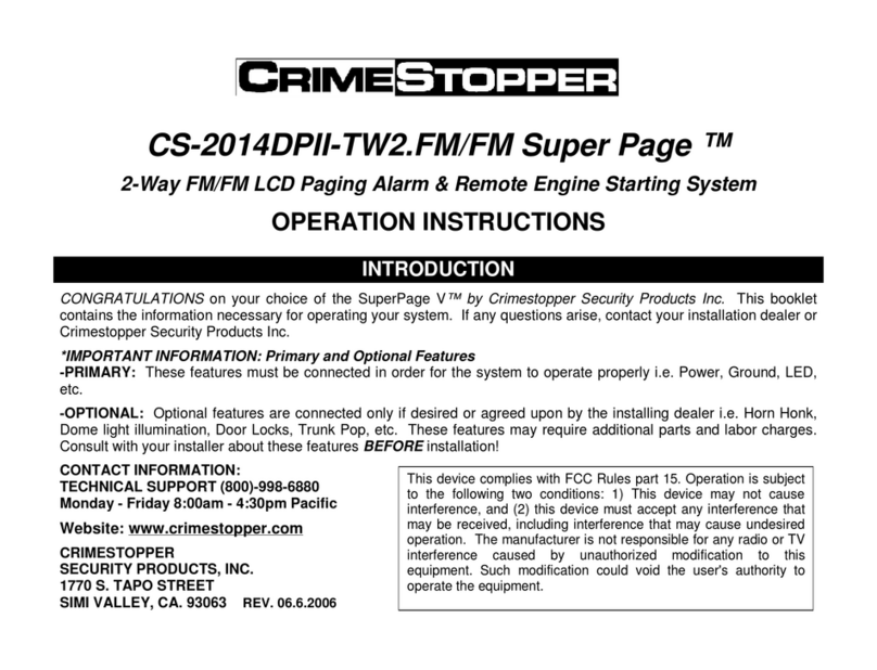 CrimeStopper CS-2014.DPII.FM.TW2 Operation instructions