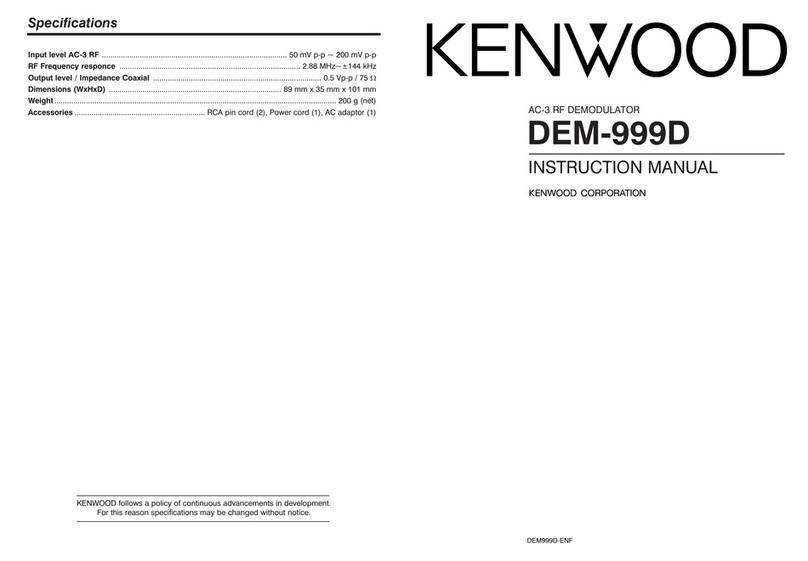 Kenwood DEM-999D User manual