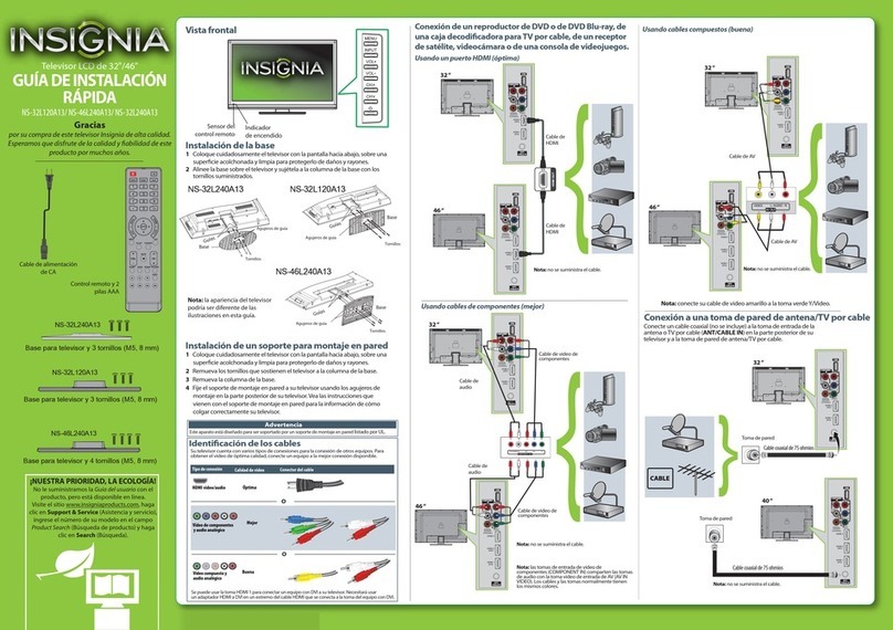 Insignia NS-32L240A13 Parts list manual