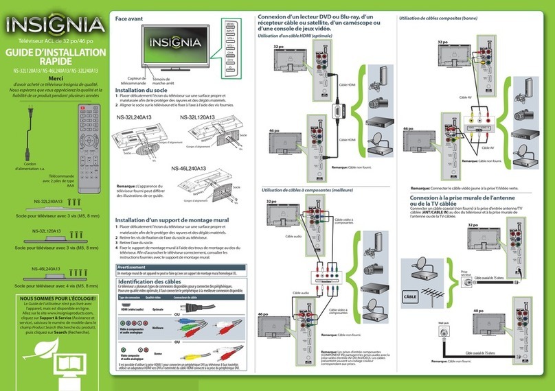 Insignia NS-32L240A13 Installation and operation manual