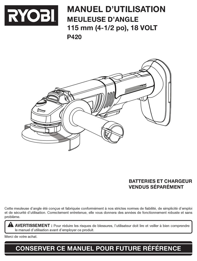 Ryobi P420 User manual