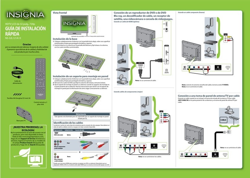Insignia NS-32L121A13 Guía De Instalación Rápida