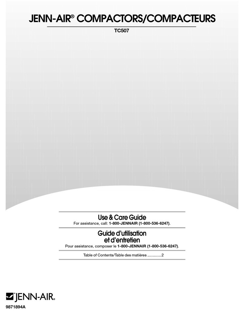 Jenn-Air TC507W - Jenn-Air Trash Compactor User manual Jenn-Air TC507W - Jenn-Air Trash Compactor User manual