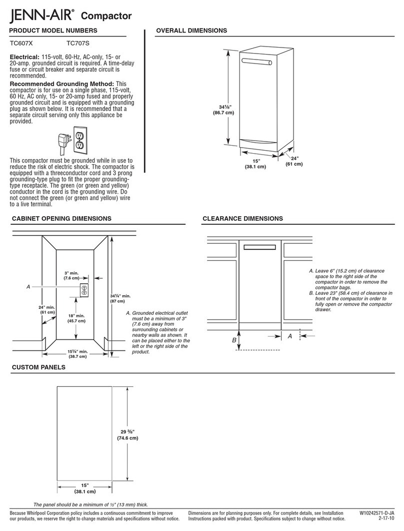 Jenn-Air TC707S Parts list manual