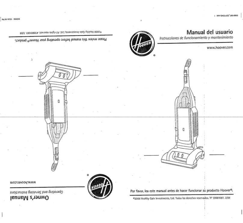 Hoover U64019RM owner's manual