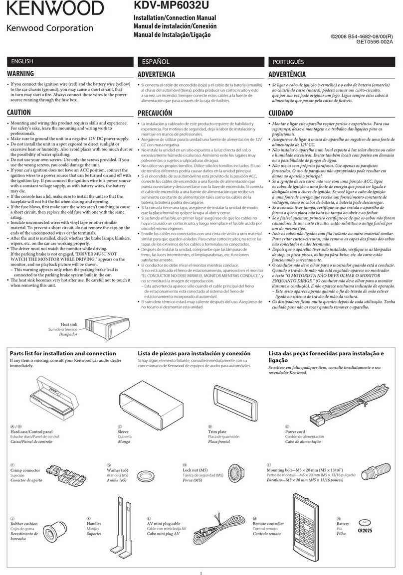 Kenwood KDV-MP6032U Guide