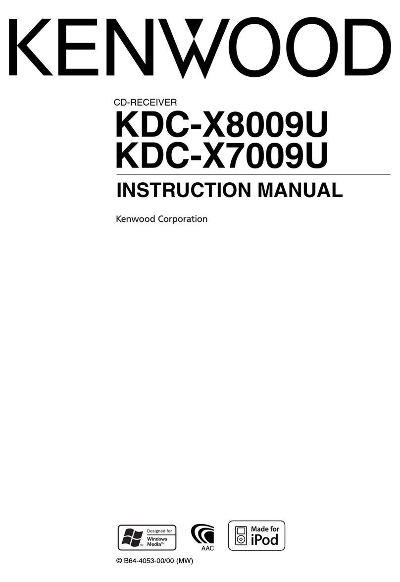 Kenwood KDC-X7009U User manual Kenwood KDC-X7009U User manual