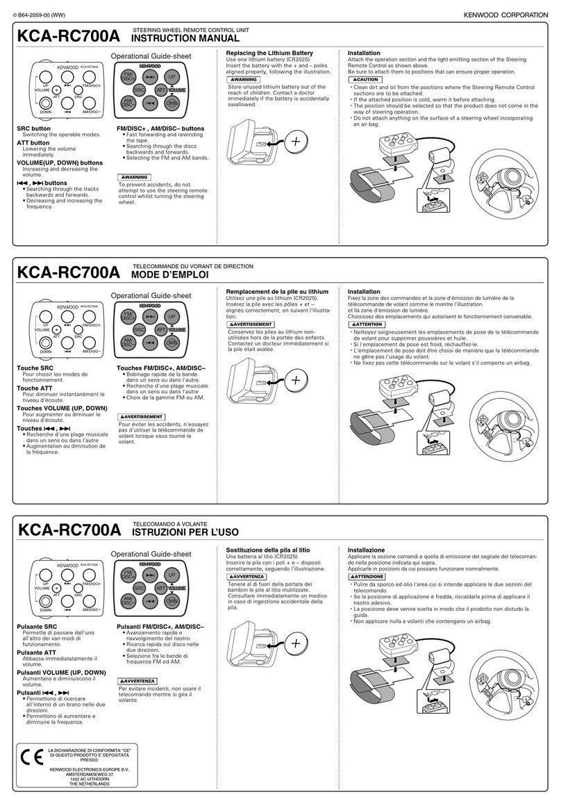 Kenwood KCA-RC700A User manual