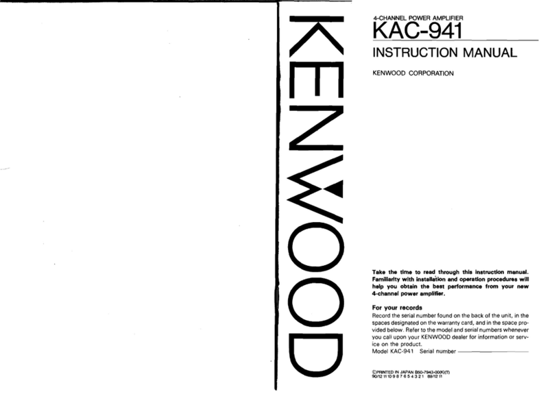 Kenwood KAC-941 instruction manual