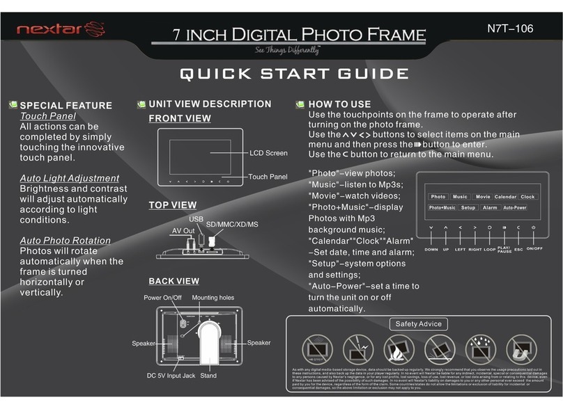 Nextar N7T-106 - Digital Photo Frame quick start guide