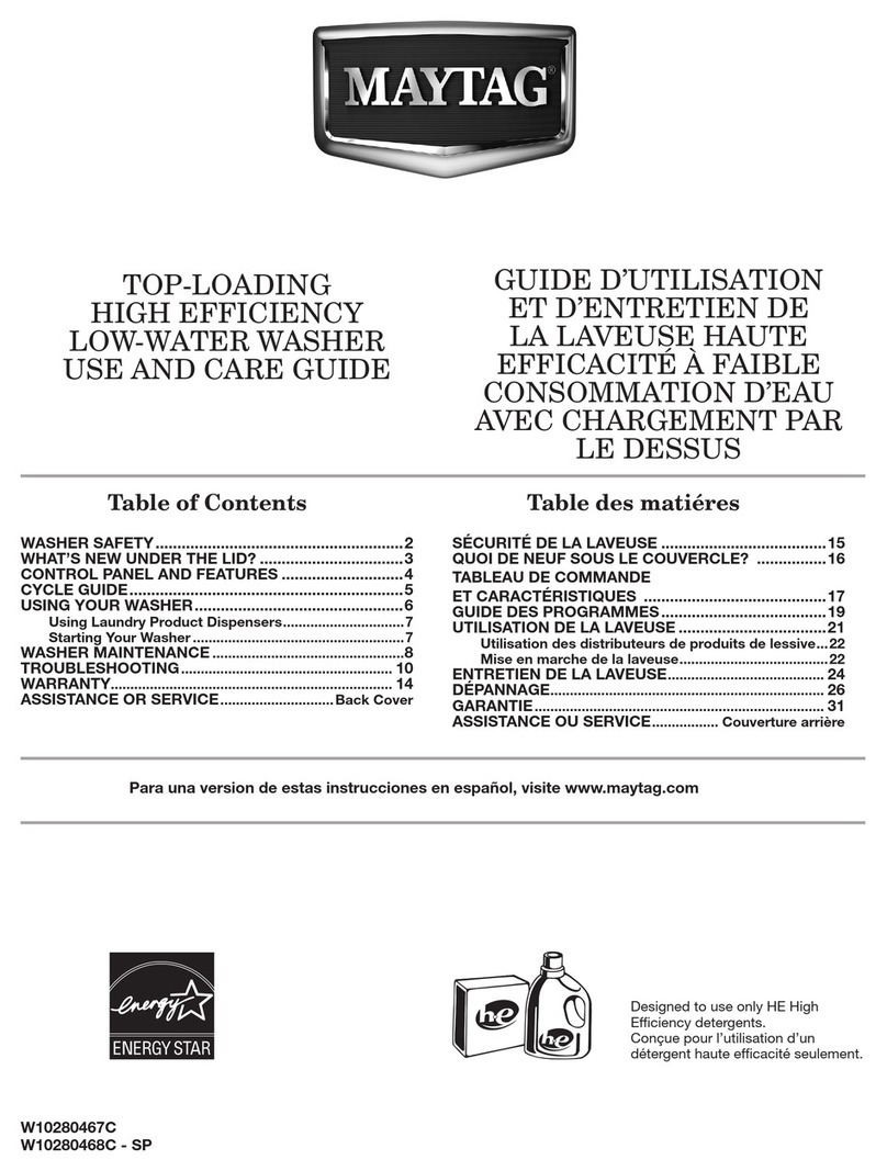Maytag MVWX500XL User manual