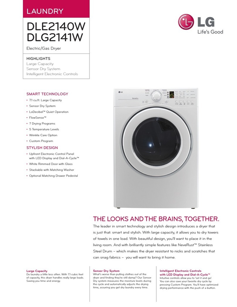 LG DLE2140W User manual