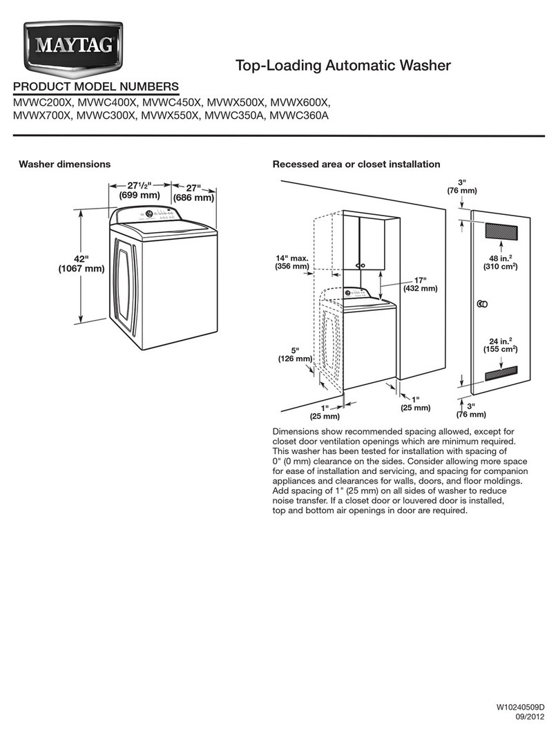 Maytag MVWC200 Manual