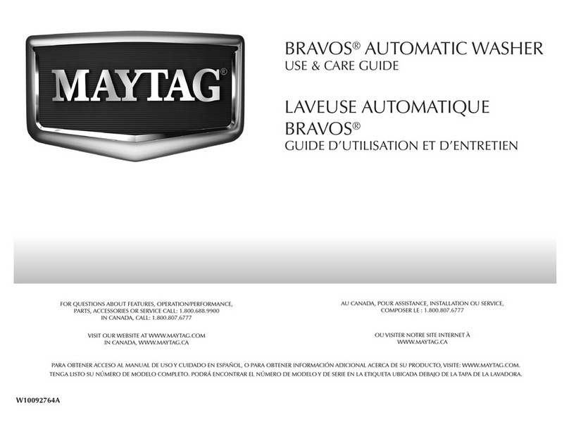 Maytag MVWB800VB - 28" Washer With SuperSize Capacity... User manual Maytag MVWB800VB - 28" Washer With SuperSize Capacity... User manual