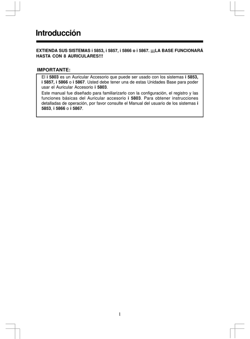 V-tech i5803 - Cordless Extension Handset User guide V-tech i5803 - Cordless Extension Handset User guide