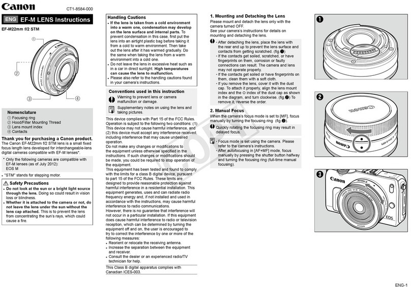 Canon EF-M 22mm f/2 STM User manual