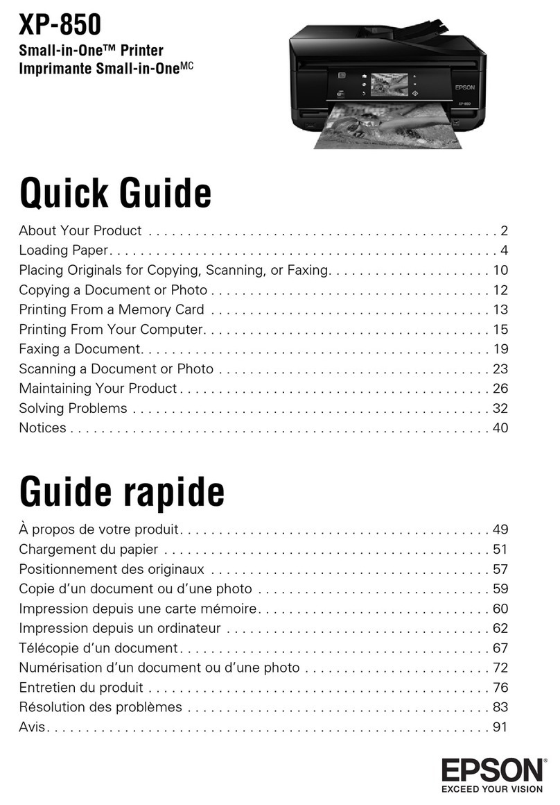 Epson XP-850 quick guide