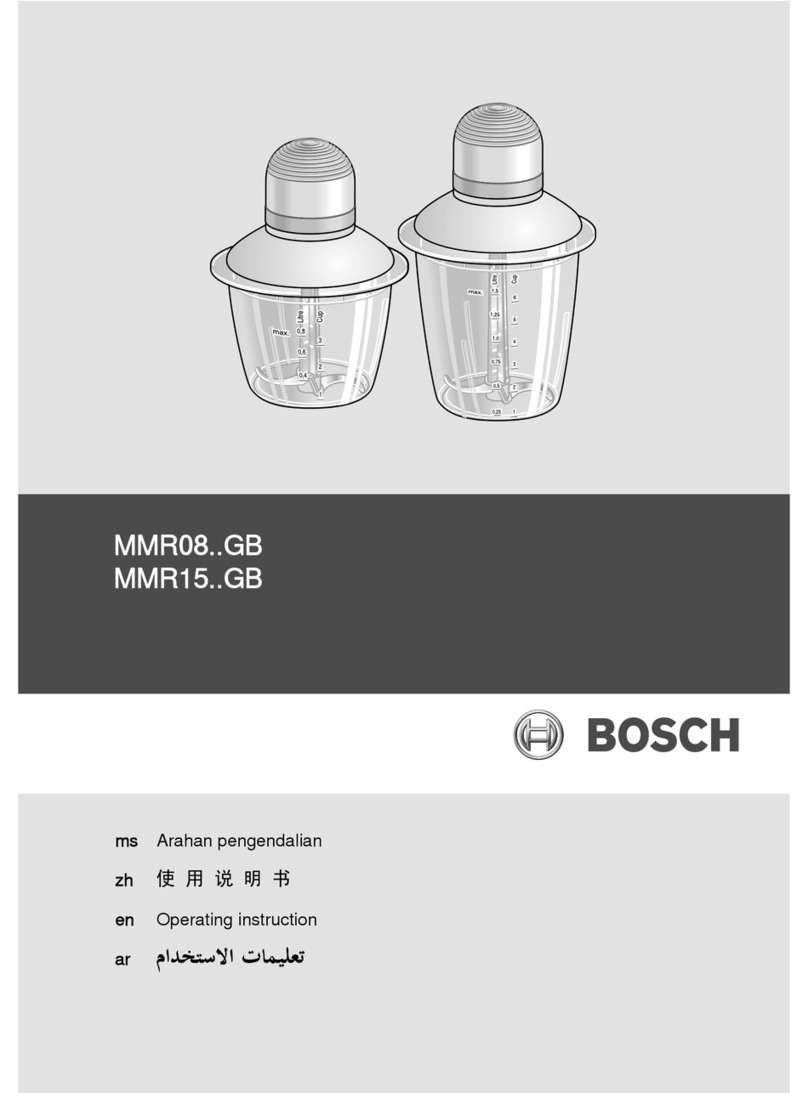 Bosch MMR08R1GB Operating	 instruction