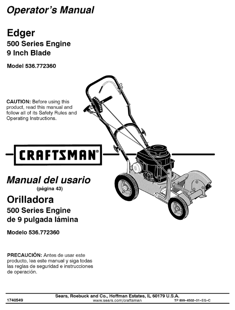 Craftsman 77236100N - 5.0 Ft-Lbs Gross Torque Edger User manual