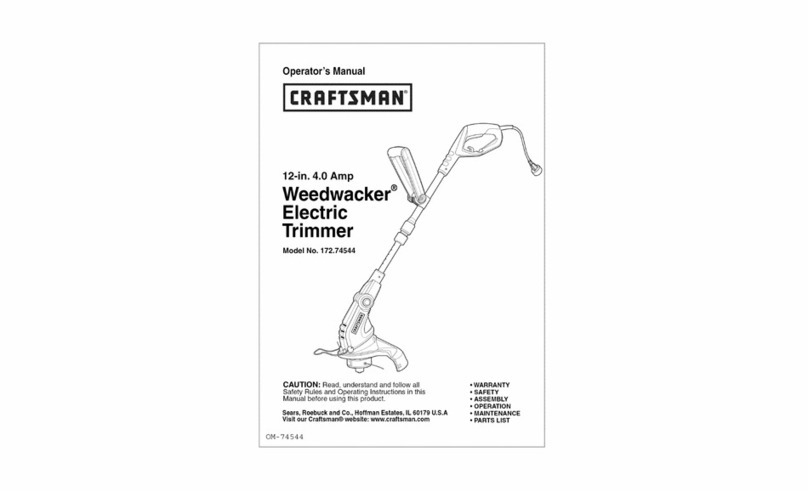Craftsman 74544 - 12 in. Electric Line Trimmer Operator's manual