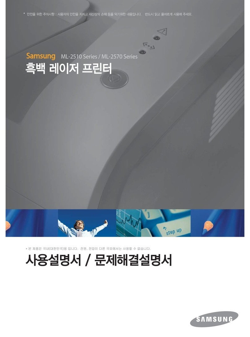 Samsung ML 2510 - B/W Laser Printer User manual Samsung ML 2510 - B/W Laser Printer User manual
