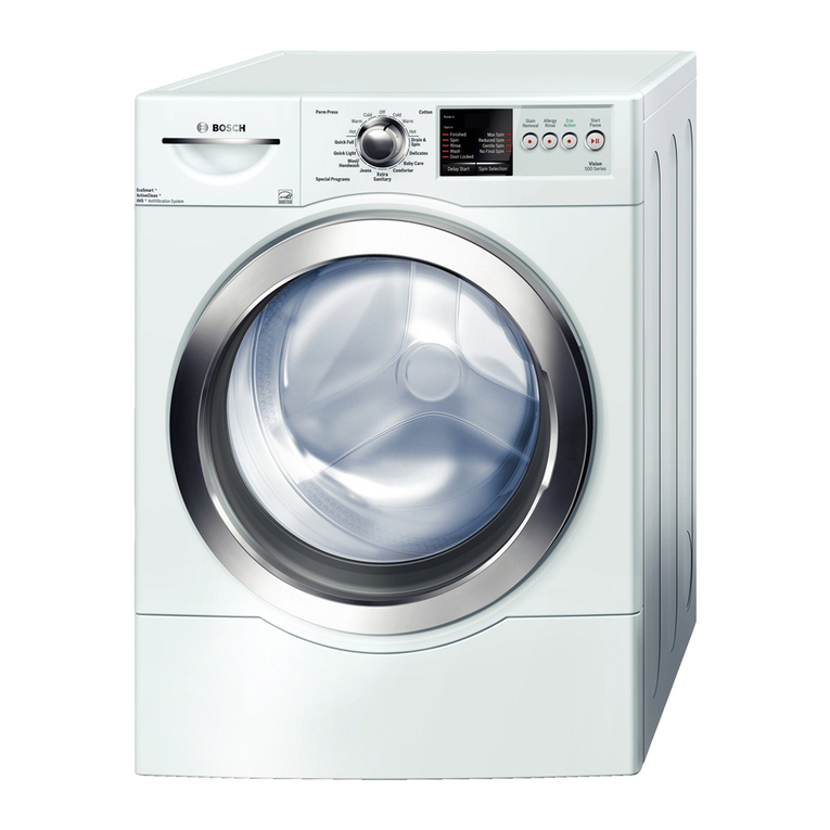 Bosch WFVC5400UC - Vision 500 Series Front Load User manual