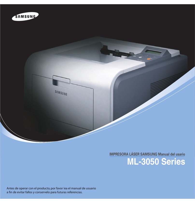 Samsung ML 3050 - B/W Laser Printer User guide Samsung ML 3050 - B/W Laser Printer User guide