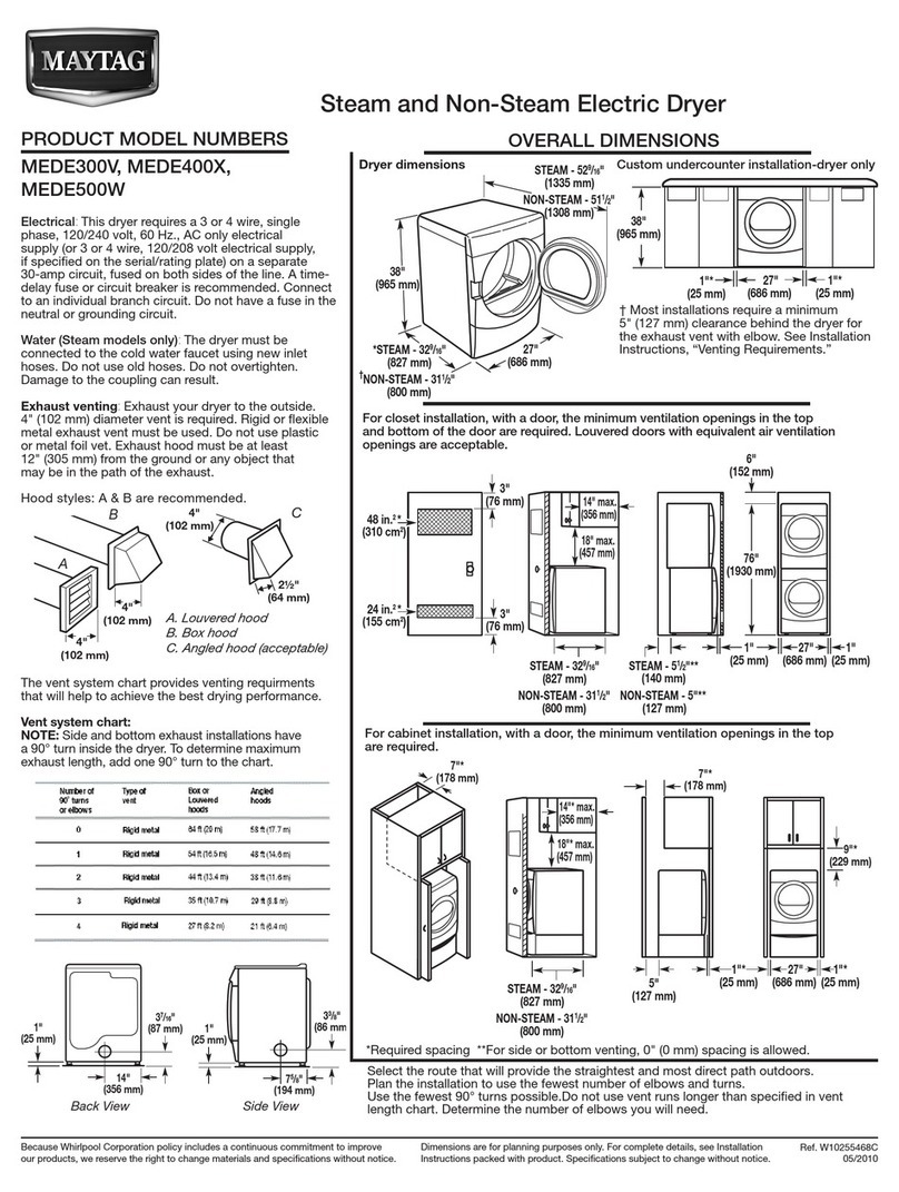 Maytag MEDE300V Parts list manual