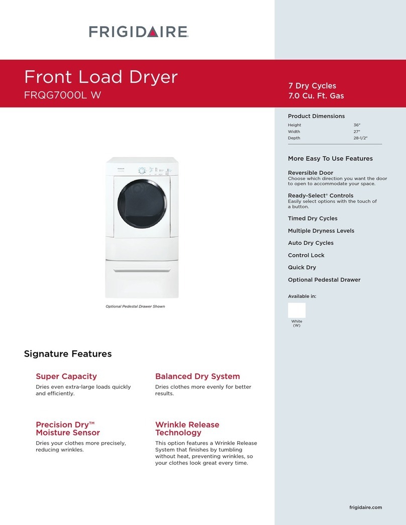 Frigidaire FRQG7000LW Installation instructions
