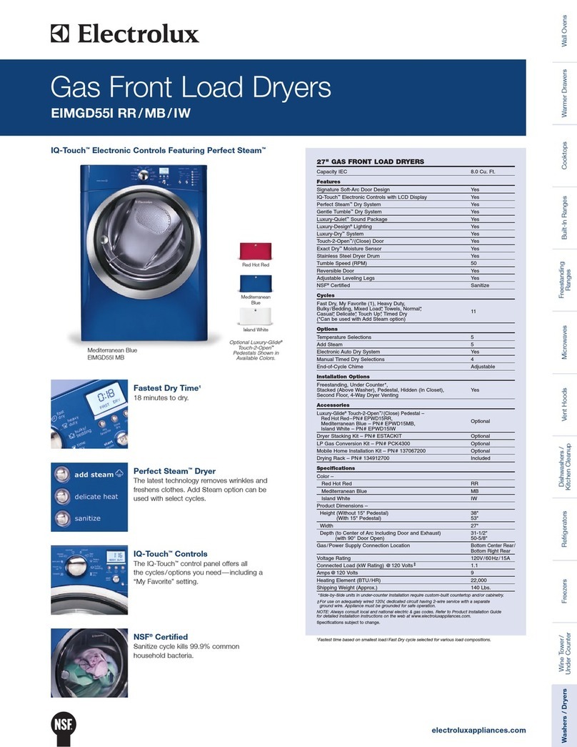 Electrolux IQ-Touch EIMGD55IIW Installation instructions