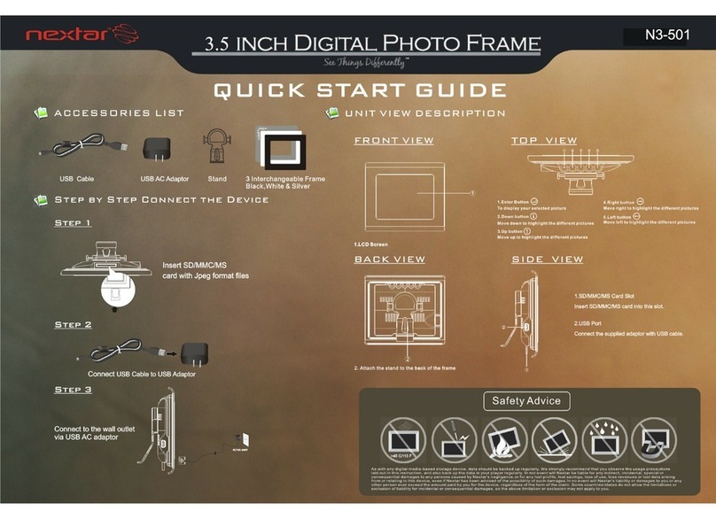 Nextar N3-501 - Digital Photo Frame quick start guide