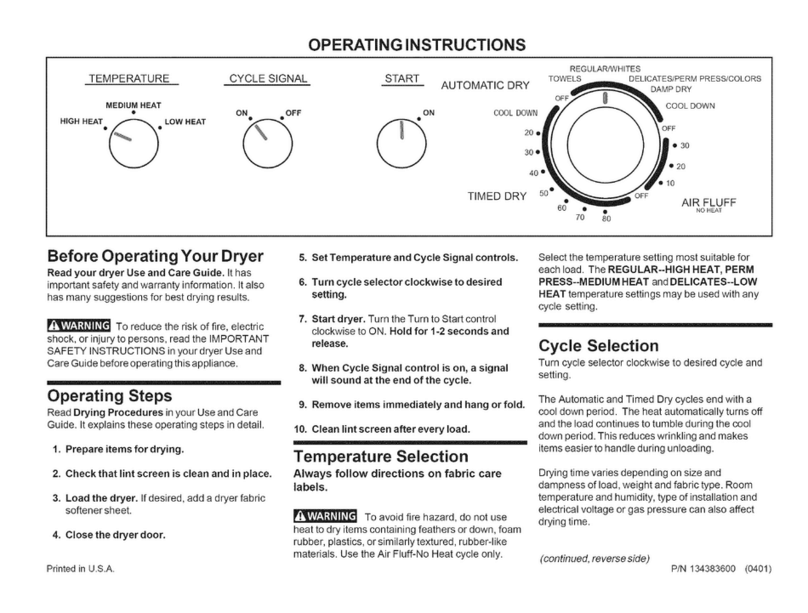 Electrolux FEQ332ES operating instructions