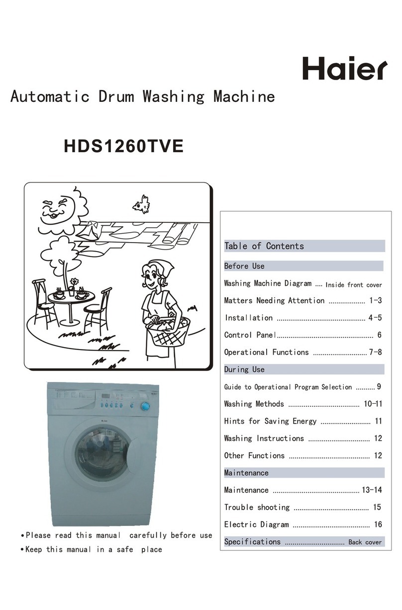 Haier HDS1260TVE User manual Haier HDS1260TVE User manual