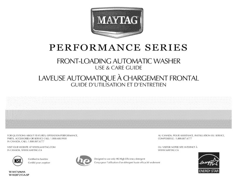 Maytag MHWE900VJ - Performance 4.4 cu. Ft. Front Load... User manual
