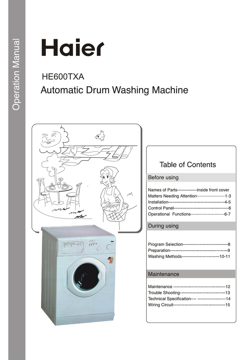 Haier HE805TX User manual Haier HE805TX User manual