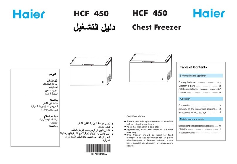 Haier HCF725 User manual