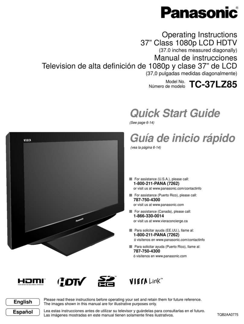 Panasonic Viera TC-37LZ85 Setup guide