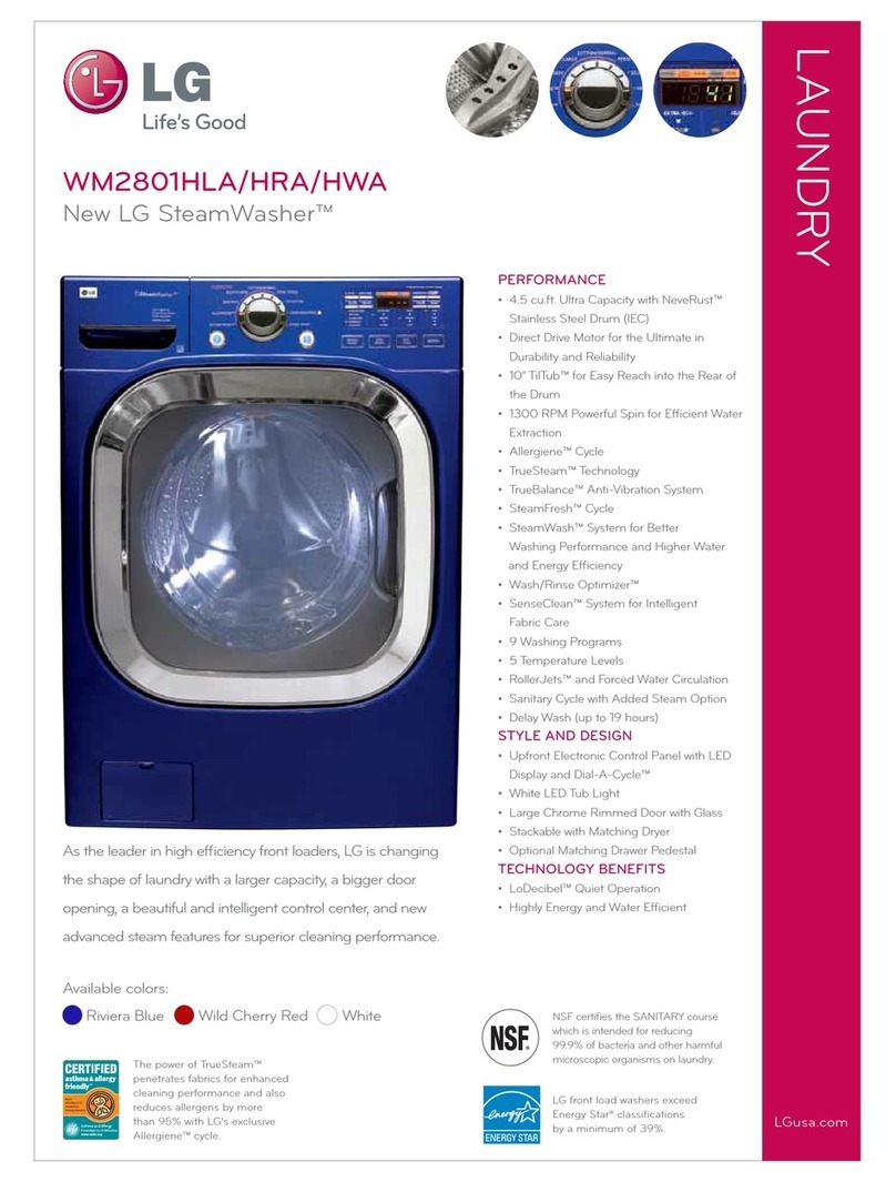 LG SteamWasher WM2801HLA User manual