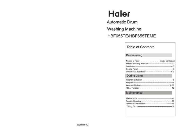 Haier HBF655TE user manual Haier HBF655TE user manual
