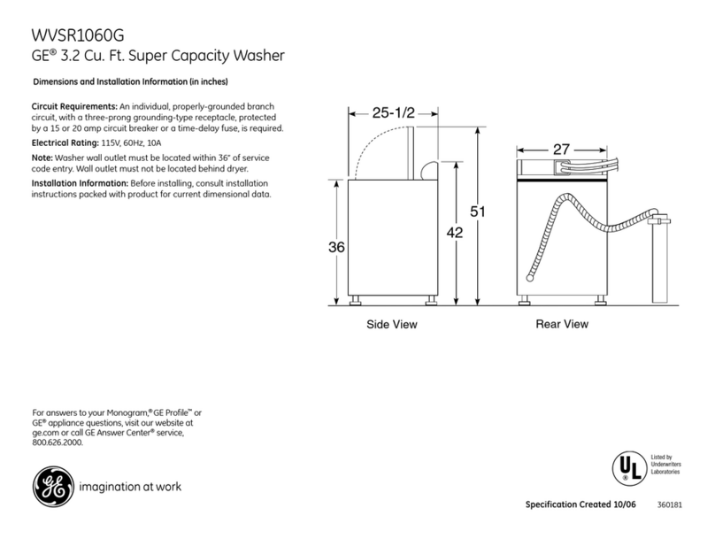 GE WVSR1060GWW Manual
