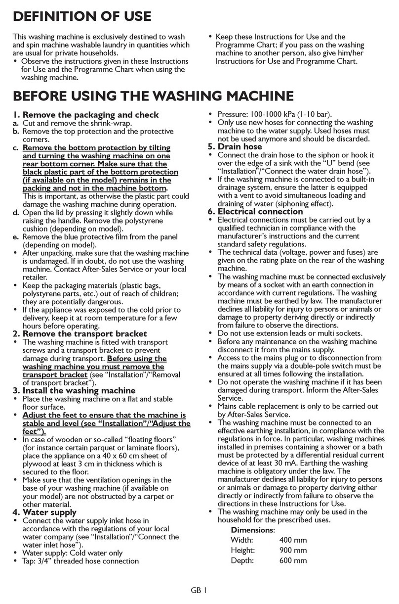 Whirlpool WWDC 6400 Instructions for use