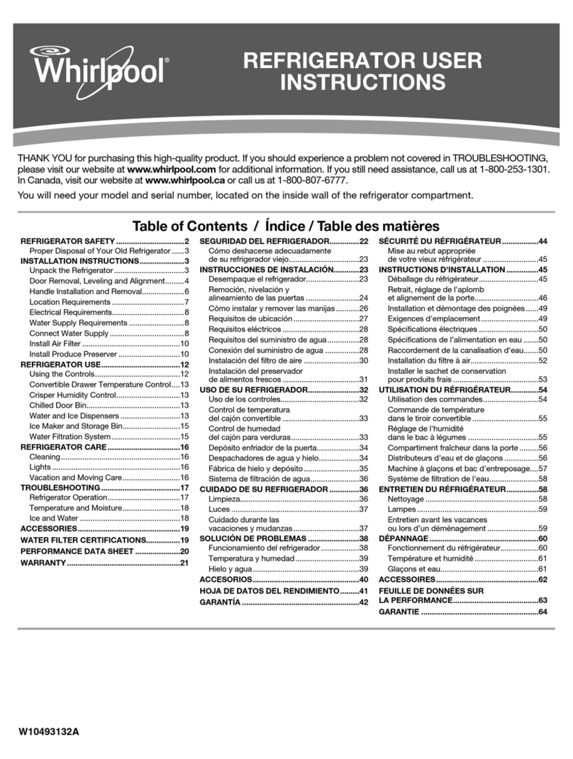 Whirlpool WRS537SIAW Use & care guide