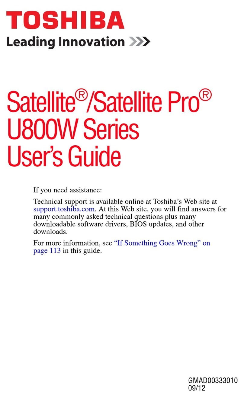 Toshiba U845W-ST3N01 User manual